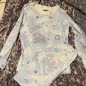 Esme - Blue Gemstone Pattern Pajama Set